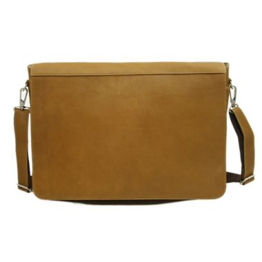 Piel Leather&reg; Professional Laptop Case Messenger Bag in Saddle. View a larger version of this product image.
