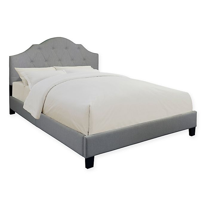 Pulaski All In One Scalloped Tufted, Tufted Queen Bed White