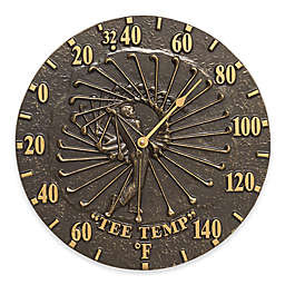 Whitehall Products Golfer Indoor/Outdoor Wall Thermometer in French Bronze