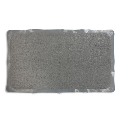 grey shower mat