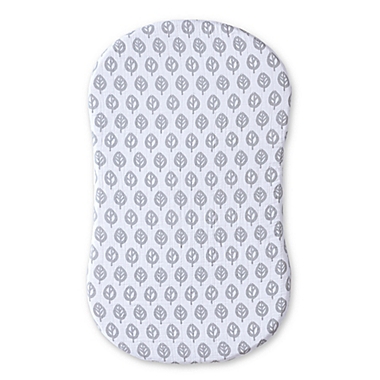HALO&reg; Bassinest&trade; Muslin Sheet in Grey/White Leaf Print. View a larger version of this product image.