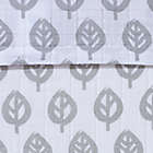 Alternate image 2 for HALO&reg; Bassinest&trade; Muslin Sheet in Grey/White Leaf Print