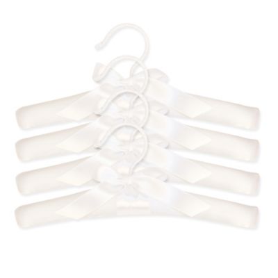 Trend Lab&reg; Children&#39;s Satin Hangers in White (Set of 4)