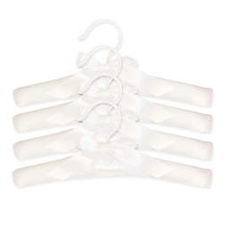 Trend Lab® Children's Satin Hangers in White (Set of 4)