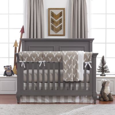 modern woodland crib bedding