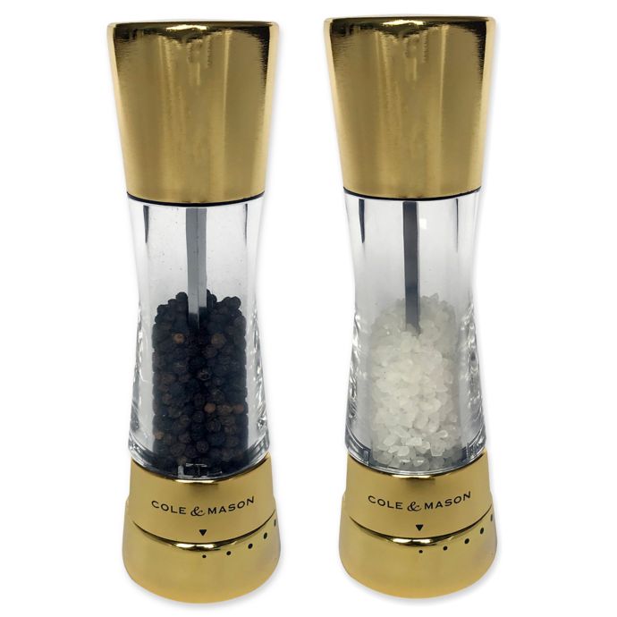 Cole Mason Derwent Salt And Pepper Mill Collection In Gold Bed Bath Beyond