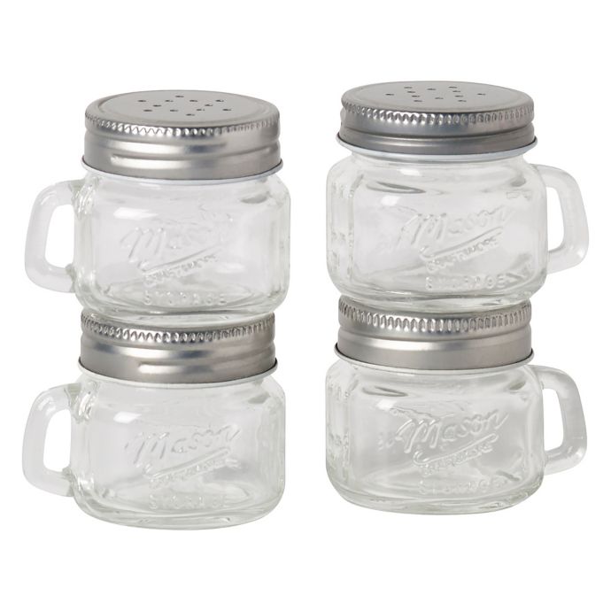 Mason Jar Salt and Pepper Shakers (Set of 4) Bed Bath and Beyond Canada