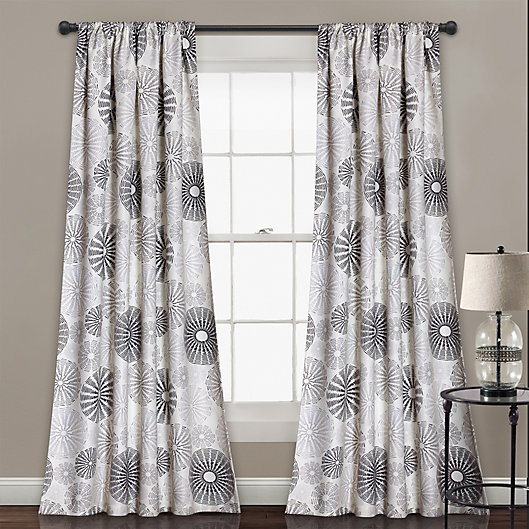 Alternate image 1 for Multi Circles 84-Inch Room Darkening Window Curtain Panels  in Charcoal/Grey (Set of 2)