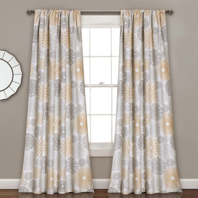 Multi Circles 84-Inch Room Darkening Rod Pocket Window Curtain Panel