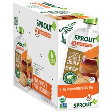 Sprout&reg; 4 oz. Stage 3 Organic Baby Food in Root Vegetables with Beef. View a larger version of this product image.