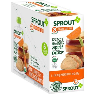 Sprout&reg; 4 oz. Stage 3 Organic Baby Food in Root Vegetables with Beef. View a larger version of this product image.