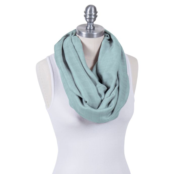 Bebe au Lait Deluxe Muslin Nursing Scarf in Carmel Bay buybuy BABY