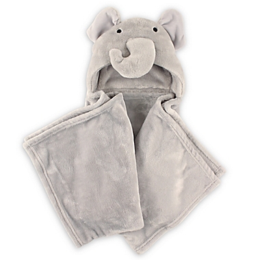 Hudson Baby&reg; Elephant Plush Hooded Blanket. View a larger version of this product image.
