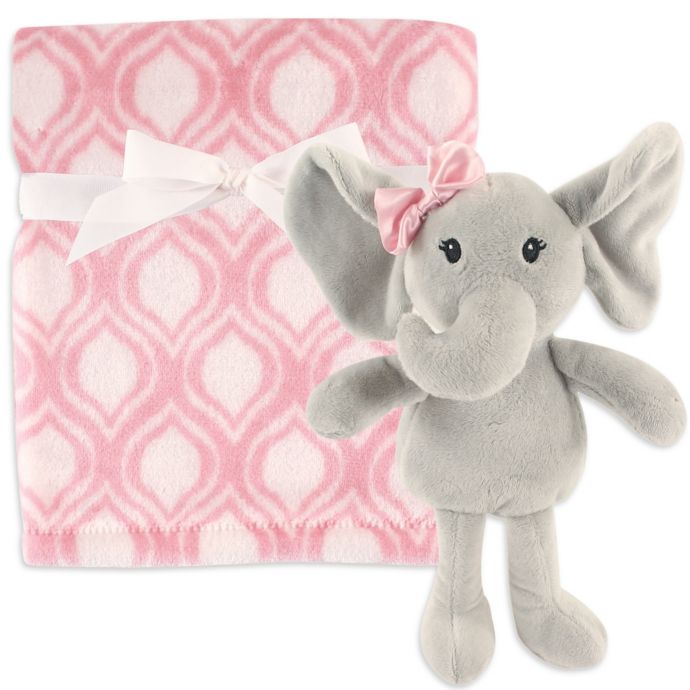 Hudson Baby® Plush Blanket and Toy Set in Pink buybuy BABY