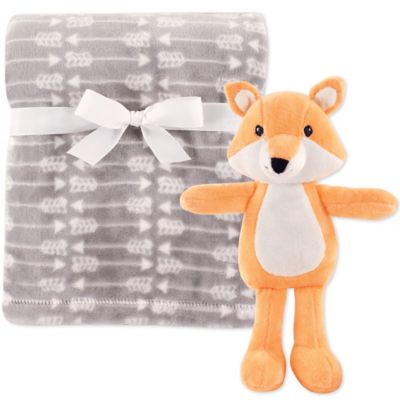 Hudson Baby&reg; Fox Blanket and Toy Set Grey
