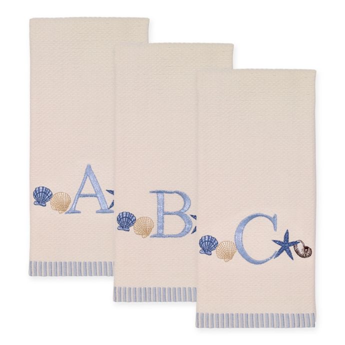 Avanti Antigua Cotton Embroidered Monogram Kitchen Towel Bed