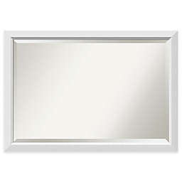 Amanti Art Blanco 40-Inch x 28-Inch Framed Wall Mirror in White