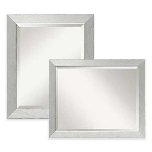Alternate image 1 for Amanti Bathroom Mirror in Brushed Silver