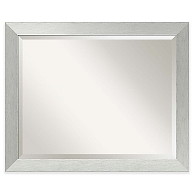 Amanti 32-Inch x 26-Inch Bathroom Mirror in Brushed Silver. View a larger version of this product image.