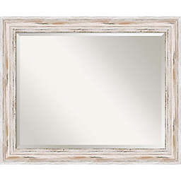 27-Inch x 33-Inch Alexandria Bathroom Mirror in Whitewash