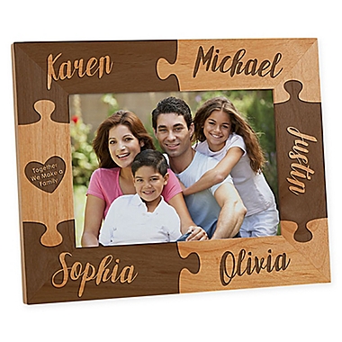 Together we Make a Family Engraved 5-Inch x 7-Inch Picture Frame. View a larger version of this product image.