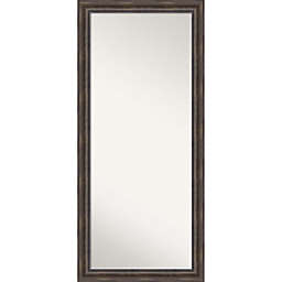 Amanti Art Rustic 29-Inch x 65-Inch Framed Full Length Floor/Leaner Mirror in Brown