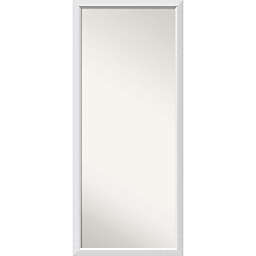 Amanti Art Blanco 28-Inch x 64-Inch Framed Full Length Floor/Leaner Mirror in White