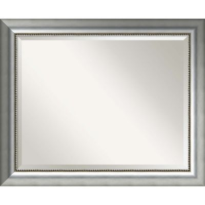 Vegas 33-Inch x 27-Inch Bathroom Mirror in Burnished Silver