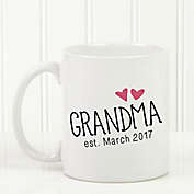 Grandparent Established 11 oz. Coffee Mug in White