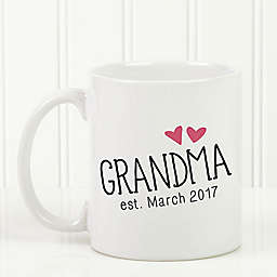 Grandparent Established 11 oz. Coffee Mug in White
