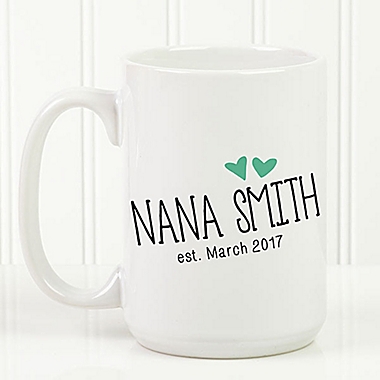 Grandparent Established 15 oz. Coffee Mug in White. View a larger version of this product image.