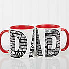 Alternate image 0 for Repeating Name for Him 11 oz. Coffee Mug in Red
