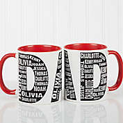 Repeating Name for Him 11 oz. Coffee Mug in Red