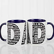 Repeating Name for Him 11 oz. Coffee Mug in Blue