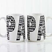 Repeating Name for Him 15 oz. Coffee Mug in White