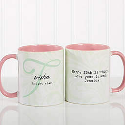 Name Meaning 11 oz. Coffee Mug in Pink