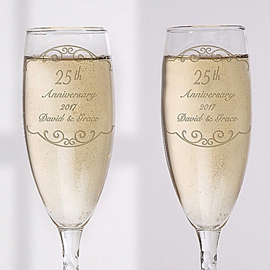 Anniversary Toast Champagne Flutes (Set of 2). View a larger version of this product image.