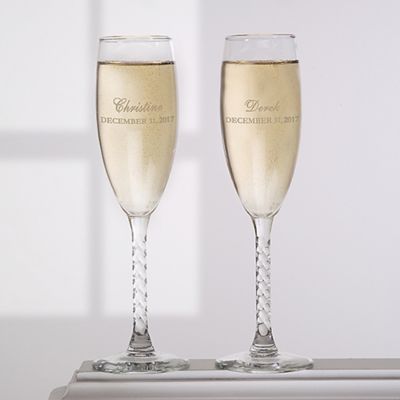 wedding glasses champagne