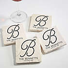 Alternate image 0 for Initial Accent Tumbled Stone Coasters (Set of 4)