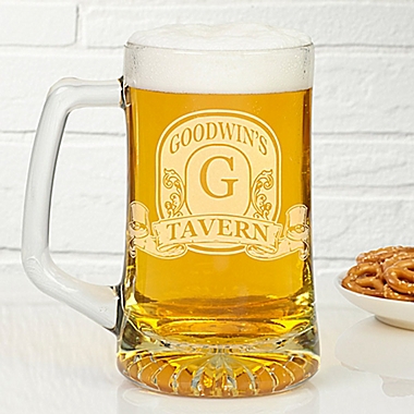 Vintage Bar Sign 25 oz. Deep Etch Beer Mug. View a larger version of this product image.