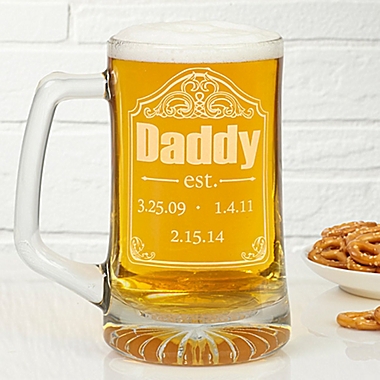 Date Established 25 oz. Deep Etch Beer Mug. View a larger version of this product image.