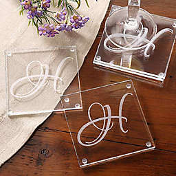 Initial Impressions Glass Coasters (Set of 4)