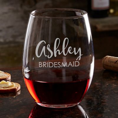 Bridal Party 21 oz. Stemless Wine Glass