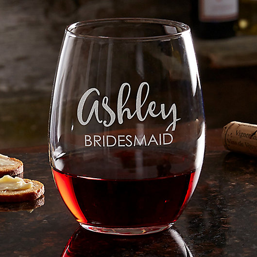 Alternate image 1 for Bridal Party 21 oz. Stemless Wine Glass