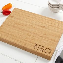 Family Name Established 10-Inch x 14-Inch Bamboo Cutting Board