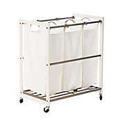 Trinity EcoStorage&trade; 3-Bag Laundry Cart in White