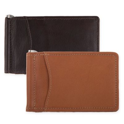 Piel&reg; Leather Bi-Fold Money Clip with ID Window