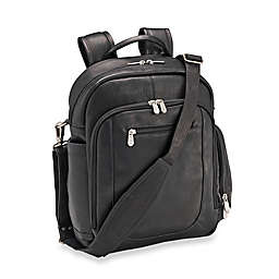 Piel® Leather 14.5-Inch Laptop Backpack/Shoulder Bag in Black