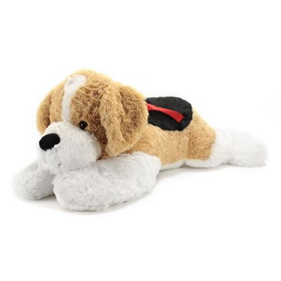 white fluffy dog stuffed animal