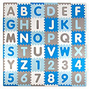 Tadpoles ABC 60-Piece Play Mat in Blue/Grey